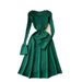 Women's Clothing 2024 autumn and winter new solid color slim fit long sleeve bottoming sweater long skirt a line over knee knitted dress_ipsvogv.com