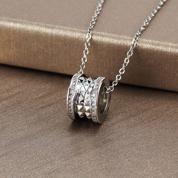 Designer Men's And Women's Classic Titanium Steel Small Waist Necklace Red Man Hollow Out Fashion Full Dia Pendant_ipsvogv.com