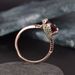 Sanjie's New Gold Inlaid Red Zircon Ring, Creative Rose Shaped Women's Ring_ipsvogv.com