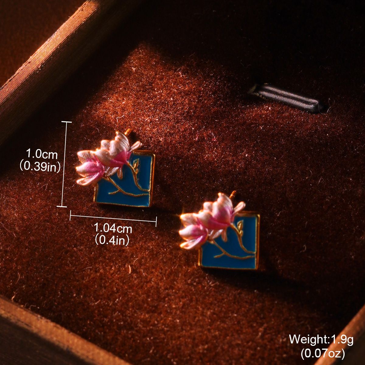 Natural Pearl Enamel Earrings Medieval Style Oil Painting Frame Earrings Monet Garden High End Niche Female Earrings_ipsvogv.com