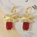Full Diamond Tassel Zircon Bow Tie Earrings, Jewelry Accessories For Women_ipsvogv.com