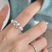 S Sterling Silver Fried Dough Twists Cow Horn Bag For Female Ins Cool Style Small Crowd Minimalist Hollow Out Winding_ipsvogv.com