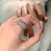 Super Sparkling Zircon Flower Ring, Female Niche Design, High-end, Light Luxury, Personality, Simple Temperament,_ipsvogv.com