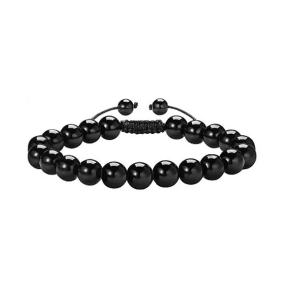 New Stainless Steel OT Buckle Tiger Eye Obsidian Men's Fashion Personality Hip Hop Beaded Accessories Bracelet_ipsvogv.com