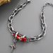 Dark Punk Hip-Hop Style Obsidian Wrapped Cross Men's Bracelet Personality Trendy Brand Sense Star Couple Jewelry_ipsvogv.com