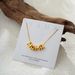 Gold Glossy Bubble Letter Series Necklace Mother's Day MAMA Pierced English Letter Clavicle Chain_ipsvogv.com