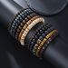 Hot Selling Handmade Beaded Bracelet Set For Men, Retro Style, Multi Layer Elastic Line, Wooden Beads, Coconut Shell Stone Bracelet_ipsvogv.com
