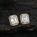 Women's Jewelry Hip Hop Rectangular Earrings Copper Material Full Of Zirconium Personality Earrings Ins Hot Rap Accessories New Earrings_ipsvogv.com