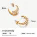 French retro pearl metal arc earrings female silver needle high end design earrings simple temperament earrings_ipsvogv.com