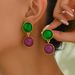 New style women's with personalized inlaid glass, niche geometry, high-end feeling, earrings, versatile earrings_ipsvogv.com