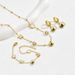 Minimalist Edition Korean Geometric Bracelet Earring Versatile Fragrant Wind Butterfly Small Crowd Set with Zircon Stone_ipsvogv.com