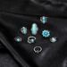 Bohemian Style Feather Moon Eagle Turquoise 8-piece Set Ring_ipsvogv.com