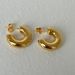 Spot Factory INS Fashionable Niche INS Retro Titanium Steel Solid SHINE Polished C Earrings_ipsvogv.com