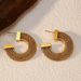 Women’s Jewelry Set Fashion Hot Selling Woven Mesh Wide C Shaped Earrings Stainless Steel Gold Plated Personalized Earrings_ipsvogv.com