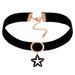 Choker Short Collarbone Chain Collar Women's Strap Neck Accessories Sexy Black Wide Edged Internet Famous Necklace_ipsvogv.com