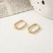 INS U-shaped Glossy Personality Earrings High-end Geometric Square Alloy Ear Cuffs For Women_ipsvogv.com