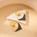Trend explosive temperament with love hollowed-out black diamond necklace earrings set for women_ipsvogv.com