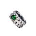 Fashionable Jewelry New Popular Double Layered Green Women's Ring With Zircon Inlay_ipsvogv.com