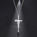 Hip Hop Titanium Cutting, Real Gold Electroplating, Non Fading Couple Style Jesus Cross Stainless Steel Necklace_ipsvogv.com