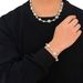 New Meisa Hip Hop Diamond Pearl Necklace Men's Personalized Trendy Layered Chain Hoodie Accessories_ipsvogv.com