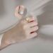 Fashionable Geometric Block Circular Smooth Open Ring Combination For Men's And Women's Personalized Food Rings_ipsvogv.com
