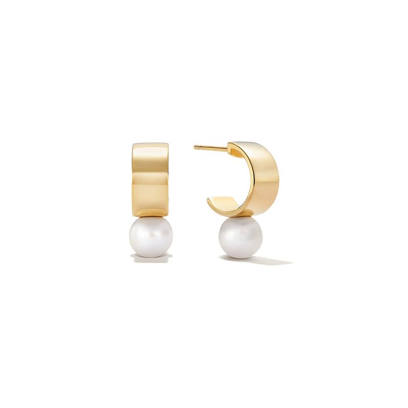 Pearl C-Shaped Earrings - Light Luxury Elegant Studs (Minimalist Fashion Jewelry Versatile Daily Accessories)_ipsvogv.com