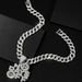 Hip Hop Letters NO DAYS OFF Necklace 24 Cuban Chain Decoration Alloy Number 365 Pendant_ipsvogv.com