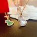 classic gourd designer necklace women rose gold white mother of pearl shining crystal diamond pendant nature sailormoon_ipsvogv.com