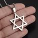 Simple And Smooth Six Pointed Star Necklace, Personalized Pendant, Trendy Men's Stainless Steel Chain Necklace_ipsvogv.com