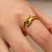 French classical court style ancient craft light luxury niche jewelry snake-shaped stainless steel gold-plated ring_ipsvogv.com
