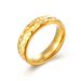Hand hammered irregular pattern titanium steel ring, neutral and cold style, niche hand jewelry for men and women_ipsvogv.com
