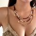 Ladies' holiday style beaded necklace Vintage multi-piece jewelry women's metal fringe butterfly necklace_ipsvogv.com