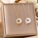 Letter Interlocking Safety Buckle Titanium Steel Necklace Women's Sheepskin White Jade High-end Feeling Collarbone Chain_ipsvogv.com