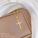 【 】 Cross Light Luxury Charm Gorgeous Full Diamond Necklace Women's Versatile Clavicle Titanium Steel Chain_ipsvogv.com