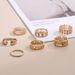 New Bohemian Style With Diamond And Hollowed Out Super Immortal Light Luxury 7-piece Ring Set_ipsvogv.com