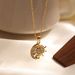 moon sun god full diamond pendant necklace female gold plated stainless steel non fading titanium steel jewelry_ipsvogv.com