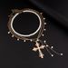 Diamond Cross Pendant Necklace Men's Tide Hip Hop Fashion Stitching Pearl Collarbone Chain Men's Jewelry_ipsvogv.com
