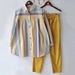 Women's Spring And Autumn Large Size Loose Fat MM Striped Collar Long-sleeved Fashion Sports Suit Two-piece Suit_ipsvogv.com