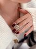 2023 New Design Necklace Hollow Out Light Luxury High-end French Pendant For Women, Simple And Elegant Temperament_ipsvogv.com