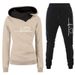 Women's Clothing Women's sweater suit, hoodie, two piece set, electrocardiogram, love map, trendy new style, women's trousers, long sleeves_ipsvogv.com