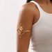 B2475 New Fashion Trendy Accessories with Cool Flowers, Leaves, Gold Ring, Adjustable Armband, Women's Handpiece_ipsvogv.com