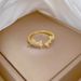 【 Real Gold 】 Bow Full Diamond with Adjustable Opening, Simple Handmade Ring, Couple's Pair Ring_ipsvogv.com