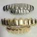 Hip Hop Grillz 2023 New Fashion Environmental Gold Plated Dental Grills Wholesale Halloween Teeth Braces 2-Piece Set_ipsvogv.com