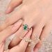 Sanjie Emerald Alloy Inlaid With Green Zircon Rose Gold Pair Ring_ipsvogv.com