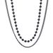 Men's Jewelry Double Layered Black Round Bead Necklace Jewelry Stainless Steel Personality Retro Handmade Old Jewelry_ipsvogv.com