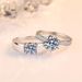 Thai Silver Moissanite Diamond Ring, Female Simulation, One Carat Open Cut Engraving, Fashionable Personality, Niche_ipsvogv.com
