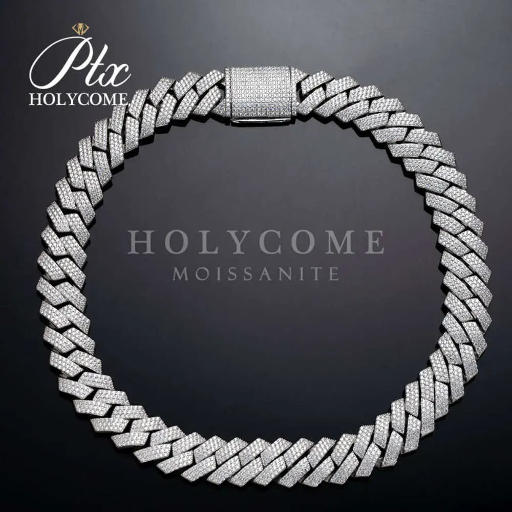 Sier Ice Out 12mm 15mm 18mm 20mm Diamond Chain Mens Moissanite Rapper Hip Hop Chain Cuban Link Gift_ipsvogv.com