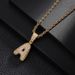 New 26 Letter English Pendant Hip-hop With Copper Inlaid Zircon, Fashionable And Simple Unisex Necklace_ipsvogv.com