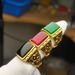 Vietnam Sand Gold Plated With Jade Marrow Open Mouth Men's Color Preserved Emerald Ring_ipsvogv.com
