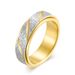 Pearl sand flower rotatable titanium steel ring colorful niche personality genderless ring hand jewelry_ipsvogv.com
